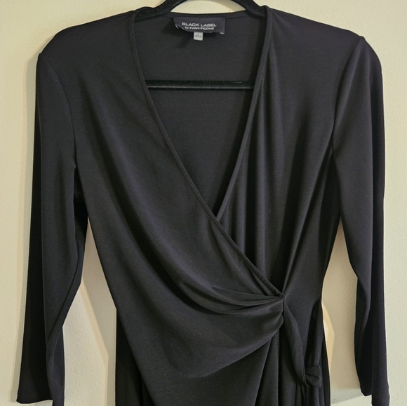 Black Label by Evan Piccone Faux Wrap Dress - Picture 3 of 6
